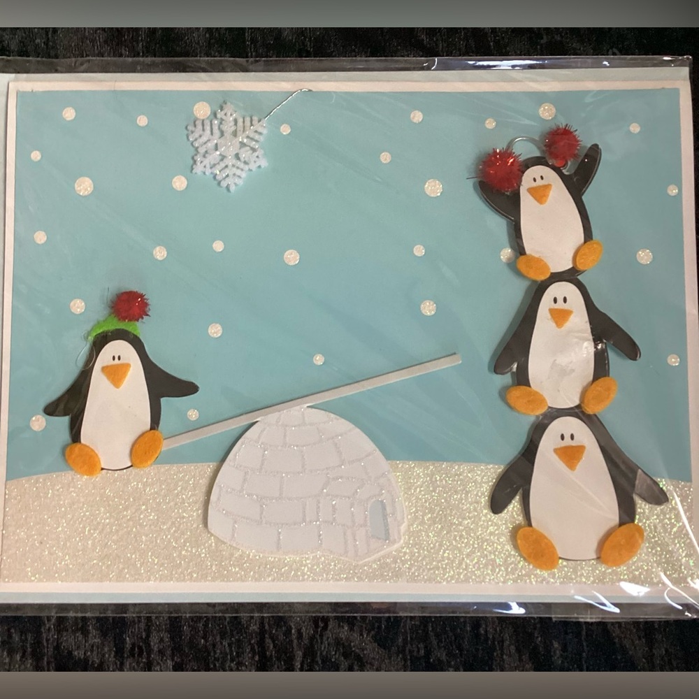 BURGOYNE Festive Holiday Dimensional Greeting Cards Set Of 5 - Picture 4 of 12